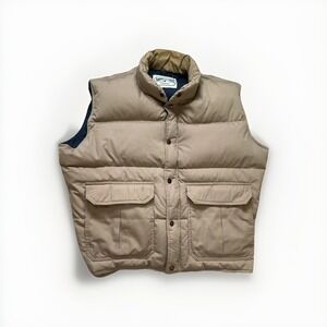 VTG American Eagle Outfitters Down Vest Men XL Beige Puffer Gorpcore 80s